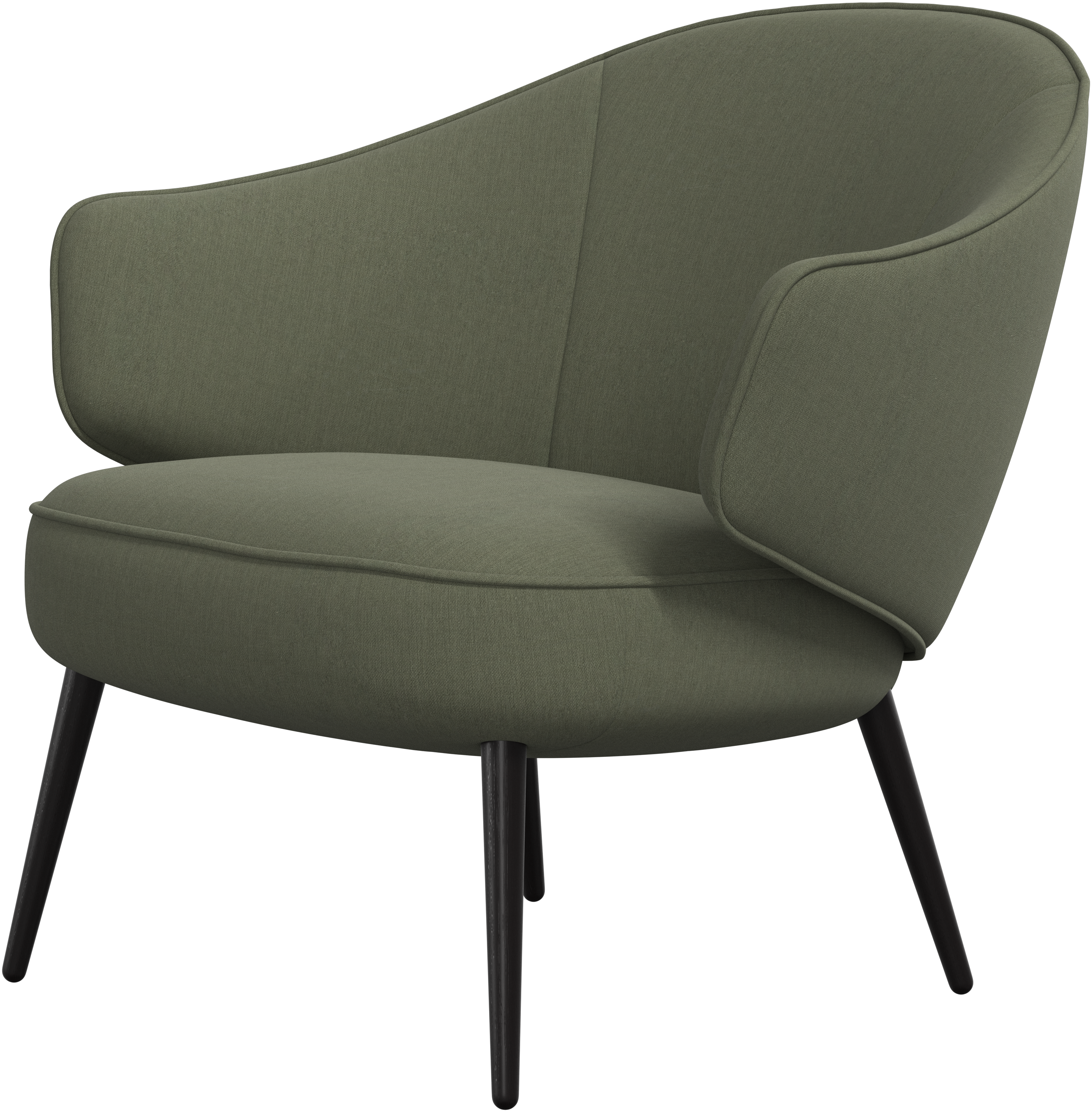 BoConcept Charlotte armchair - oak / forest green Frisco fabric